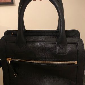 Vera Bradley Black Leather Purse with fur